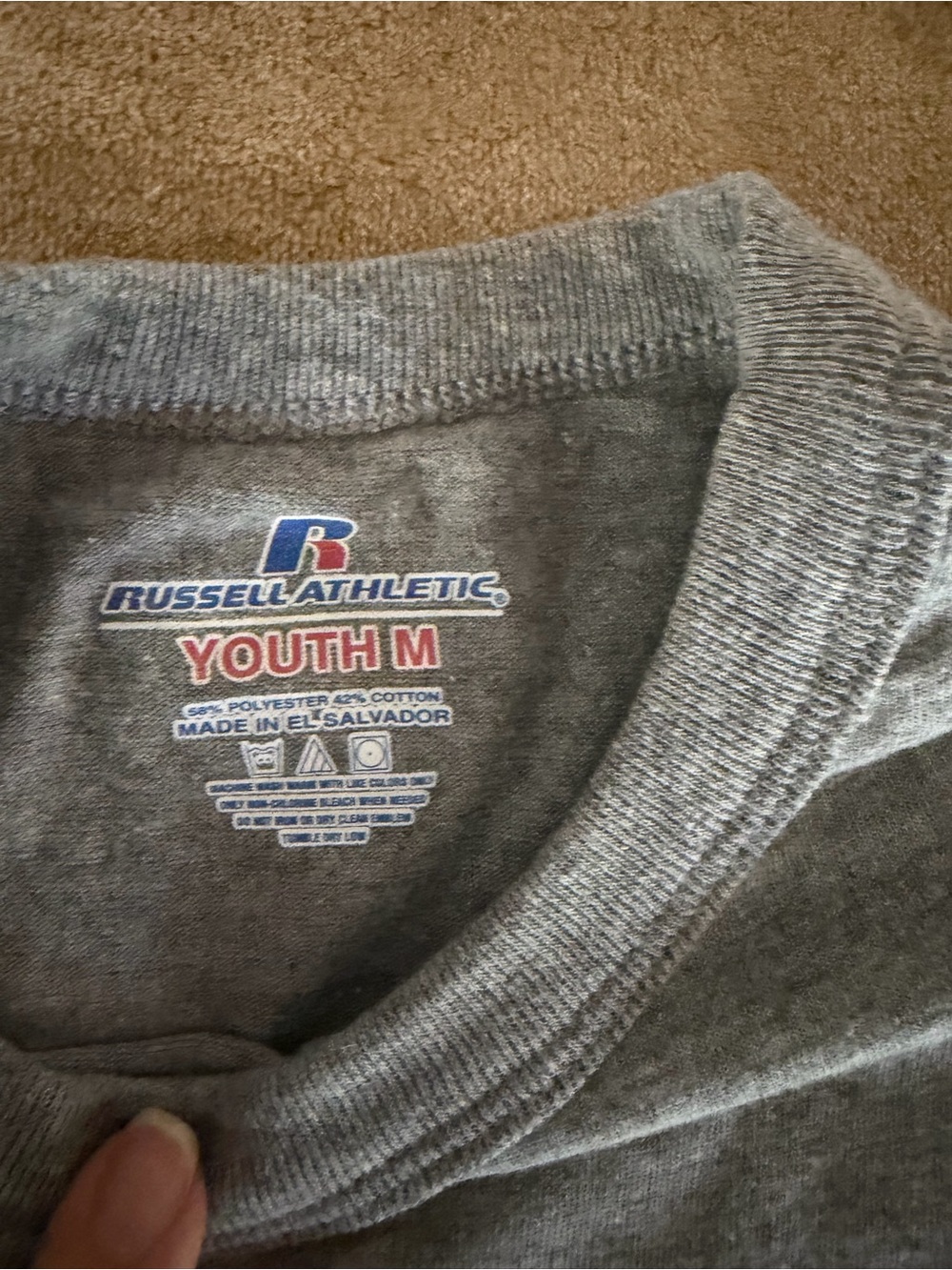 Youth USC Gray Crewneck T shirt with Red  Logo - Picture 2 of 2